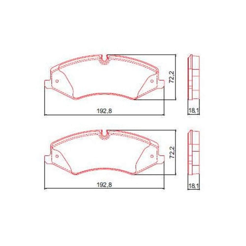 Pastilha de Freio Dianteira Range Rover / Discovery IV 10 / ... sem Alarme com Anti Ruido