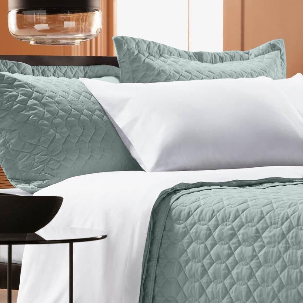 Kit Colcha / Cobre Leito Solteiro 180 Fios Premier Andreza