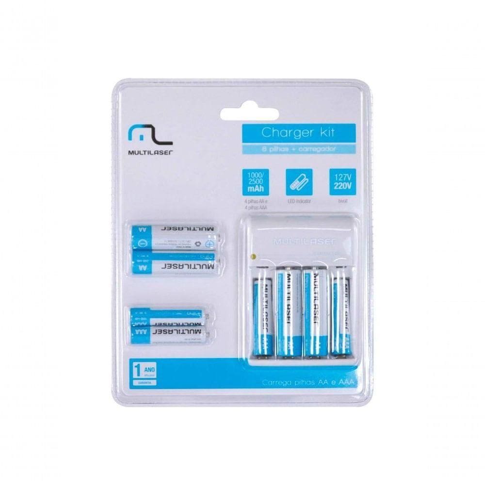 Carregador De Pilhas 4aa/2500mah 4aaa/1000mah Bivolt