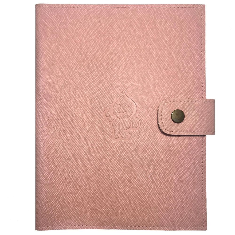 Porta Documentos e Carteira de Vacinas Bebê em Couro Sintético Salmão