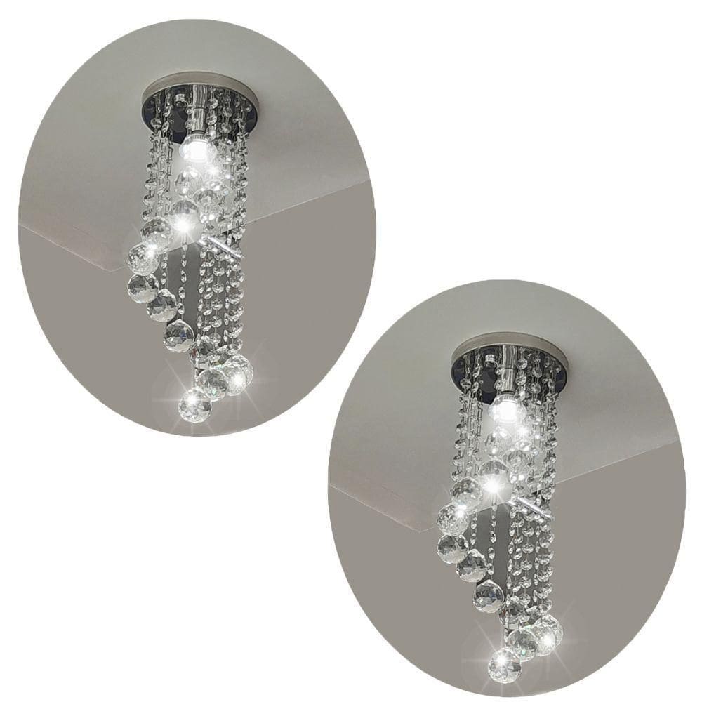 Lustre de cristal k9 redondo 30 cm de altura ILUSTRE CRISTAIS