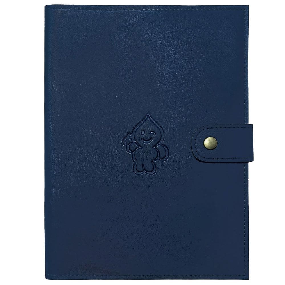 Porta Documentos e Carteira de Vacinas Bebê em Couro Sintético Marinho