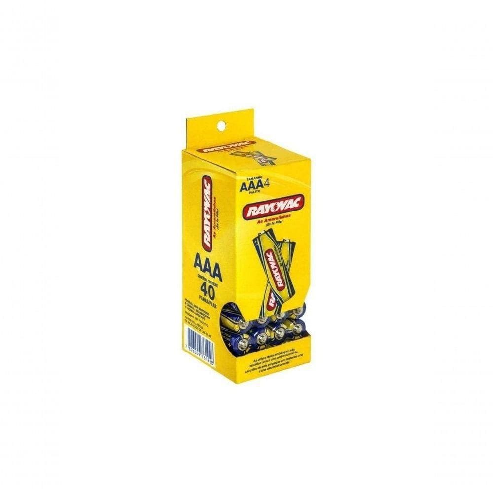 Pilha Rayovac Amarelinhas Aaa Palito 1.5v Com40 Unidades