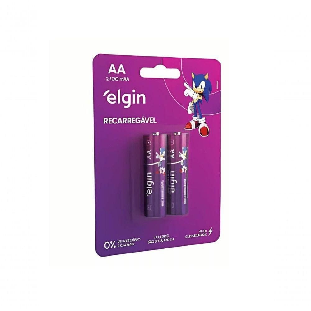 Pilha Recarregável Elgin Aa 2700mah Blister Com4