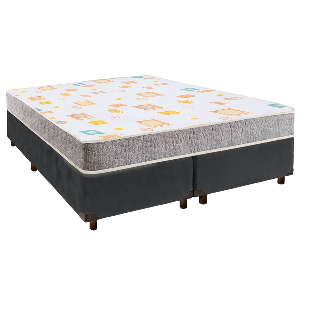 Cama Box + Colchão Casal D20 Inducol