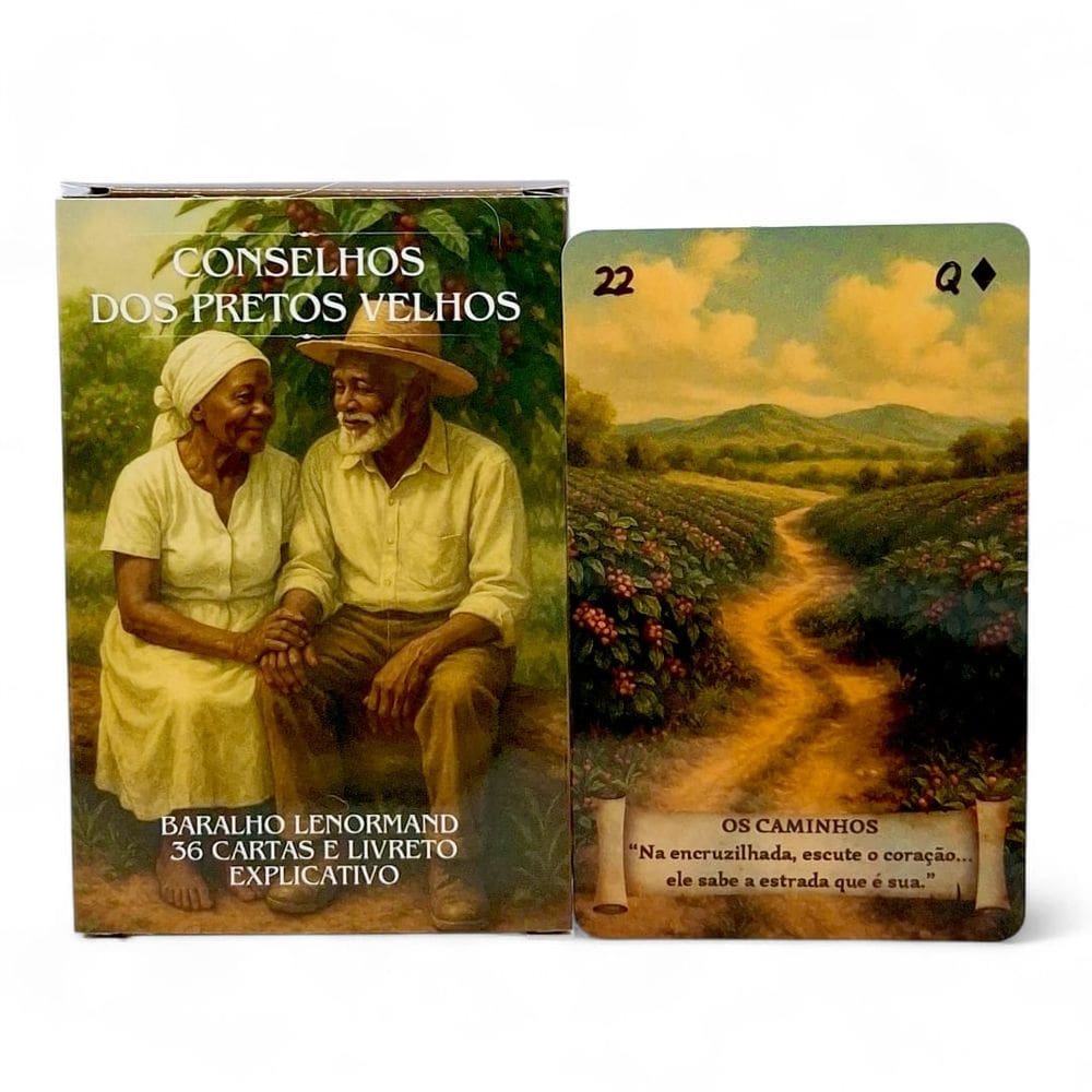 Baralho Conselhos dos Pretos Velhos Lenormand com Manual