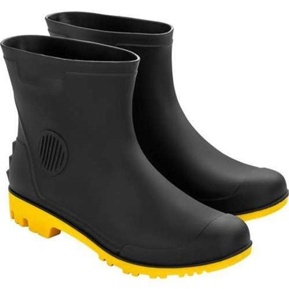 Bota  Ak  Pvc 38 Preta/Amarela C3/4 Cf Vonder