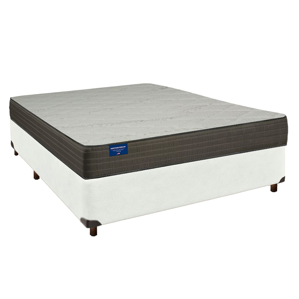 Cama Box + Colchão Casal D33 Orthotech Inducol