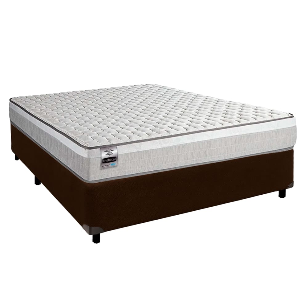 Cama Box + Colchão Casal Molas Ensacadas Hanover Inducol