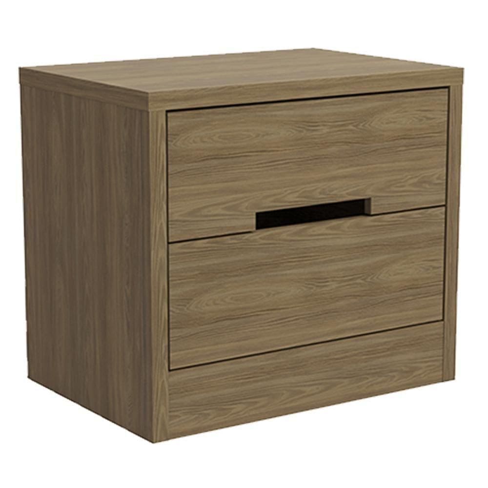 Mesa De Cabeceira 2 Gavetas 54 Cm S822 Kappesberg Nogueira