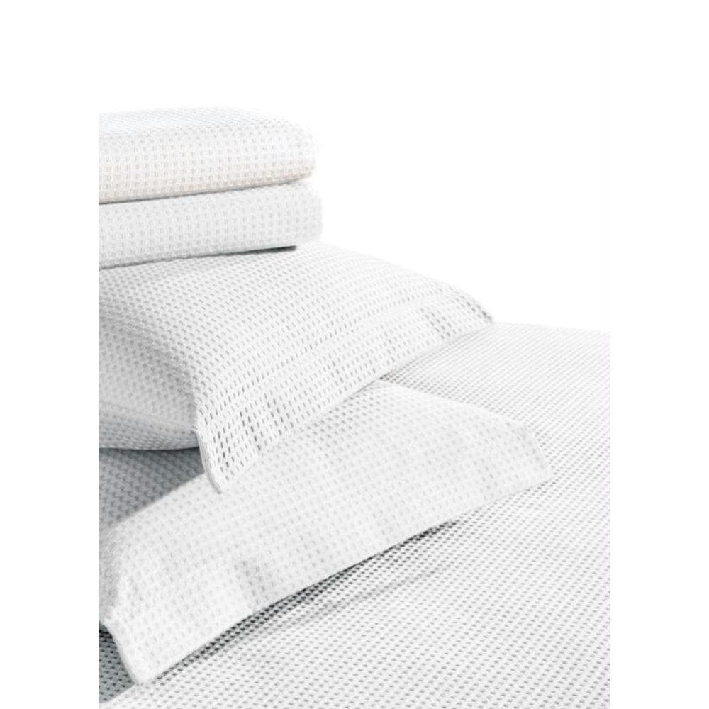 Colcha Genova Teka Piquet Favo Casal Branca 100% Algodão