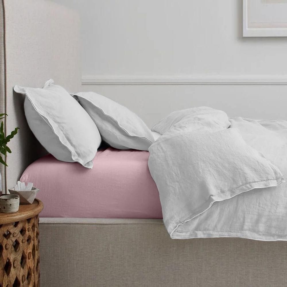 Lençol Queen Elástico 200 Fios Premium Rosa