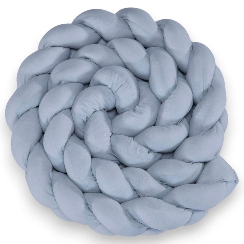 Trança Protetora 4 Metros Para Berço Para Bebê Cinza