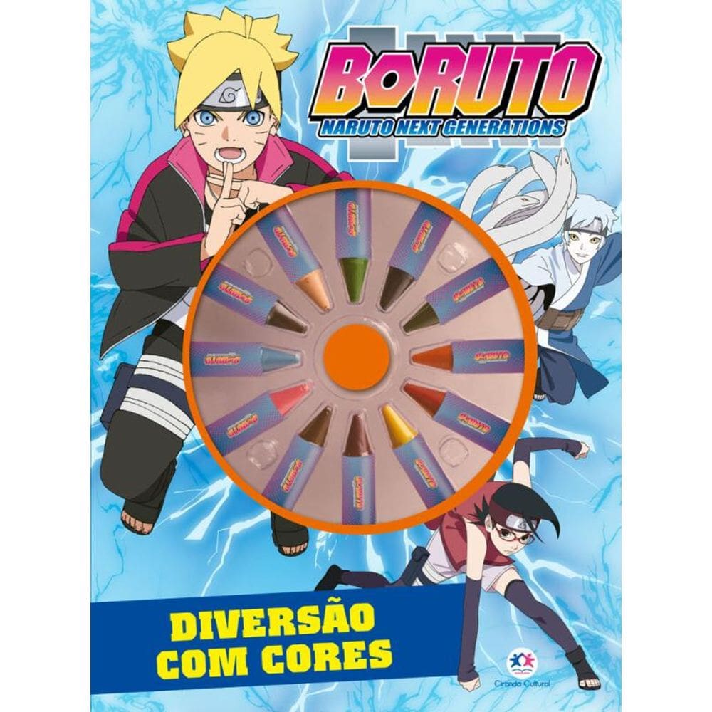 Boruto - Diversão com cores - Giz de cera