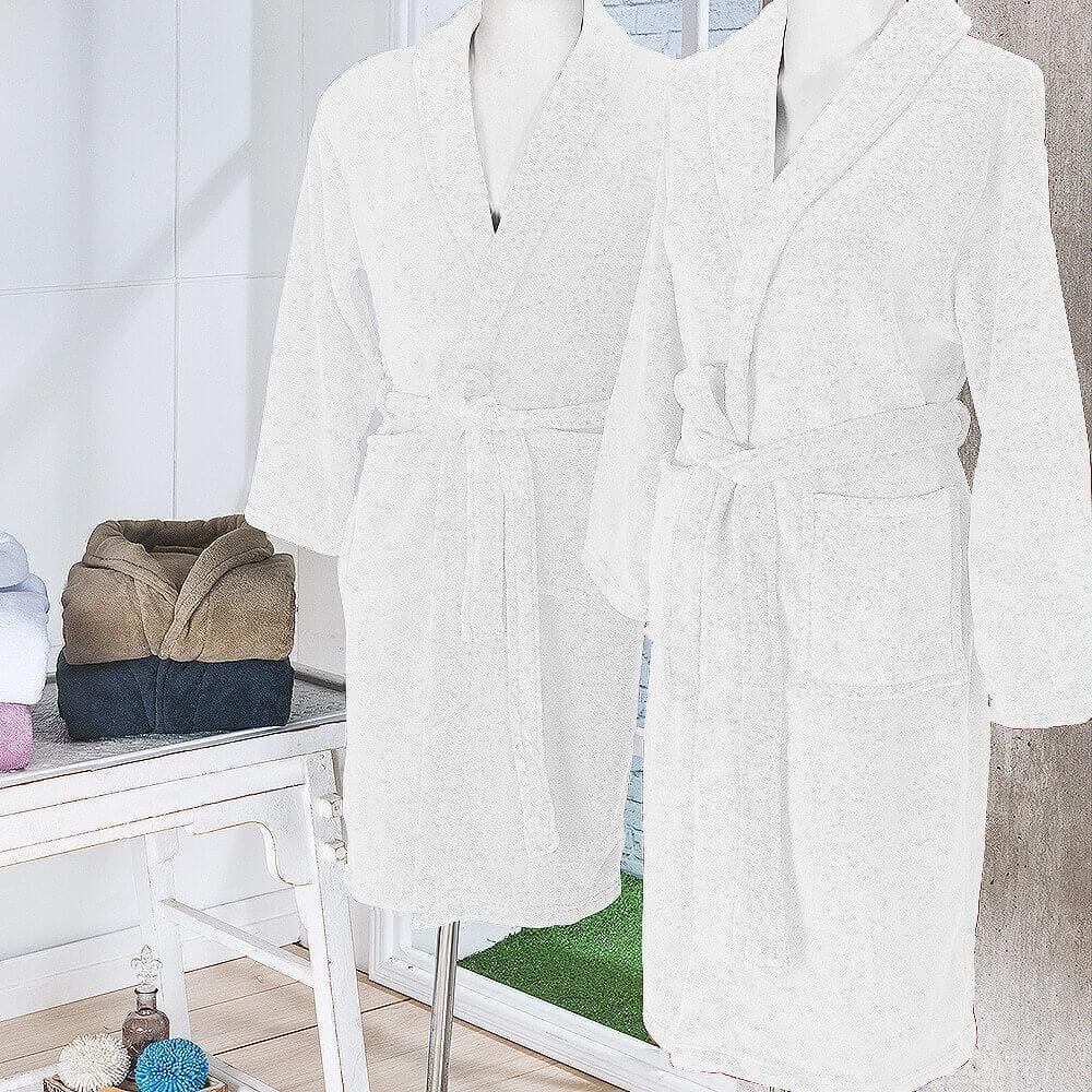 Roupão De Microfibra Fleece Tamanho G - Andreza Branco
