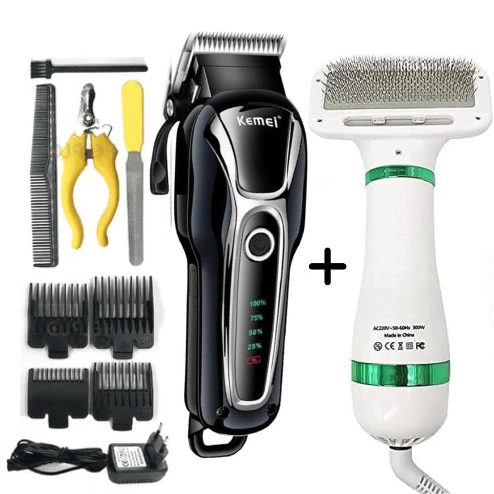 Kit Tosa Pet Máquina De Tosa + Secador Portátil
