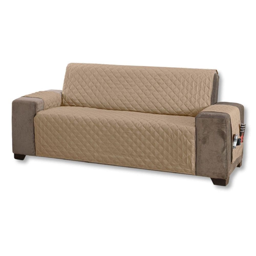 Protetor De Sofá Matelado 3 Lugares Com Acabamento Refinado