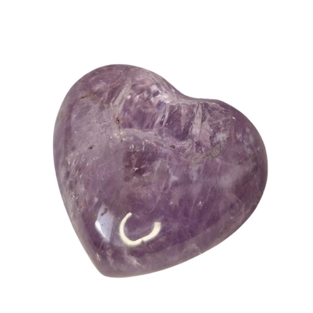 Coração De Pedra Ametista 6 Cm Natural Decoração