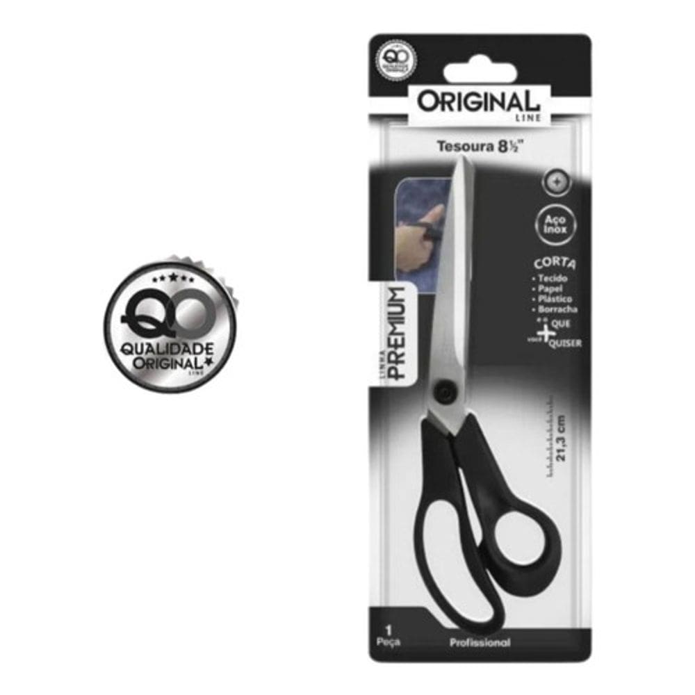 Tesoura Inox Multiuso Premium Corte Reto 8`` 21,3cm Jjb