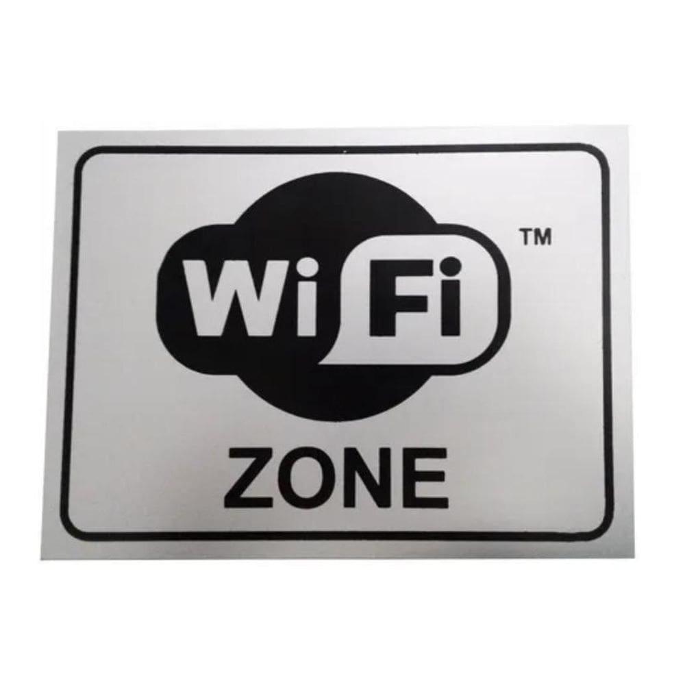 Placa Pvc Wifi Zone Auto-Adesiva Jaime