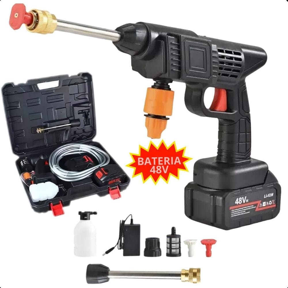 Lava Jato Portátil Alta Pressão Bivolt Recarregável