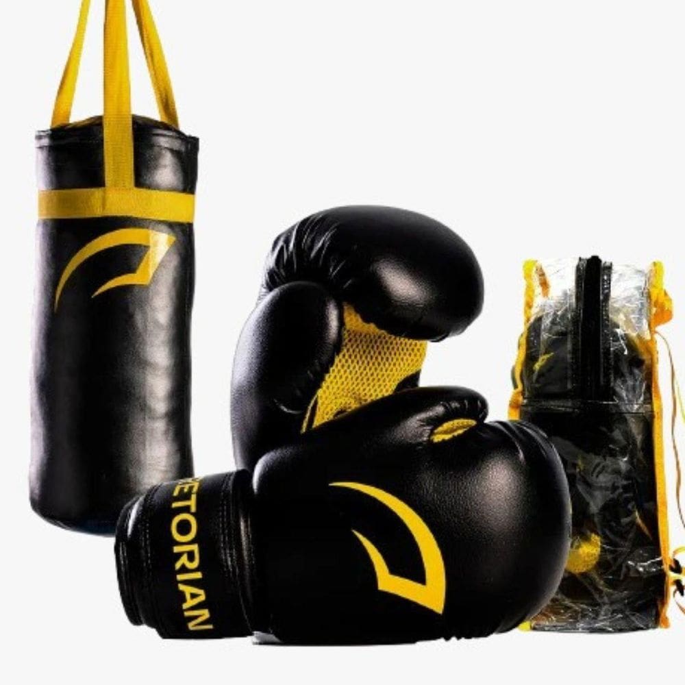Kit Boxe Muay Thai Infantil Pretorian Amarelo