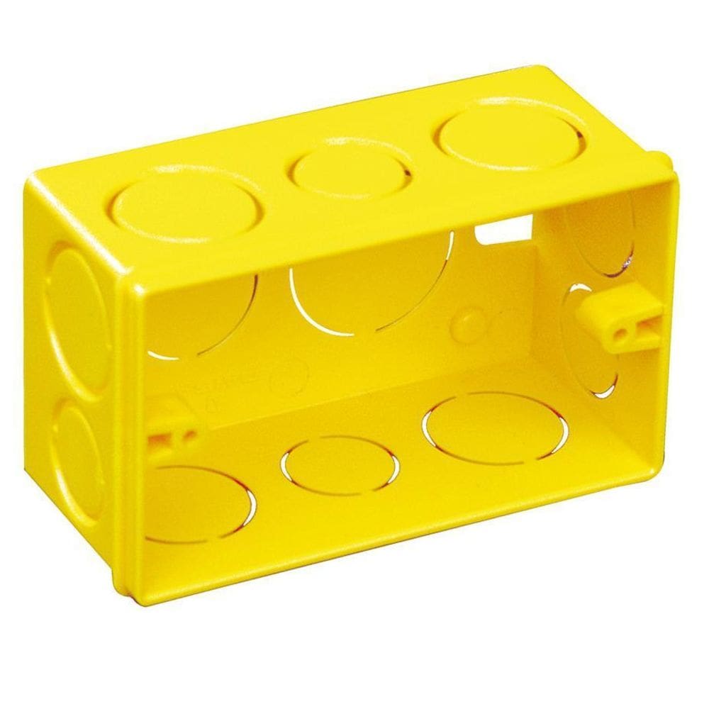 Caixa De Luz 4X2 Embutir Amarela