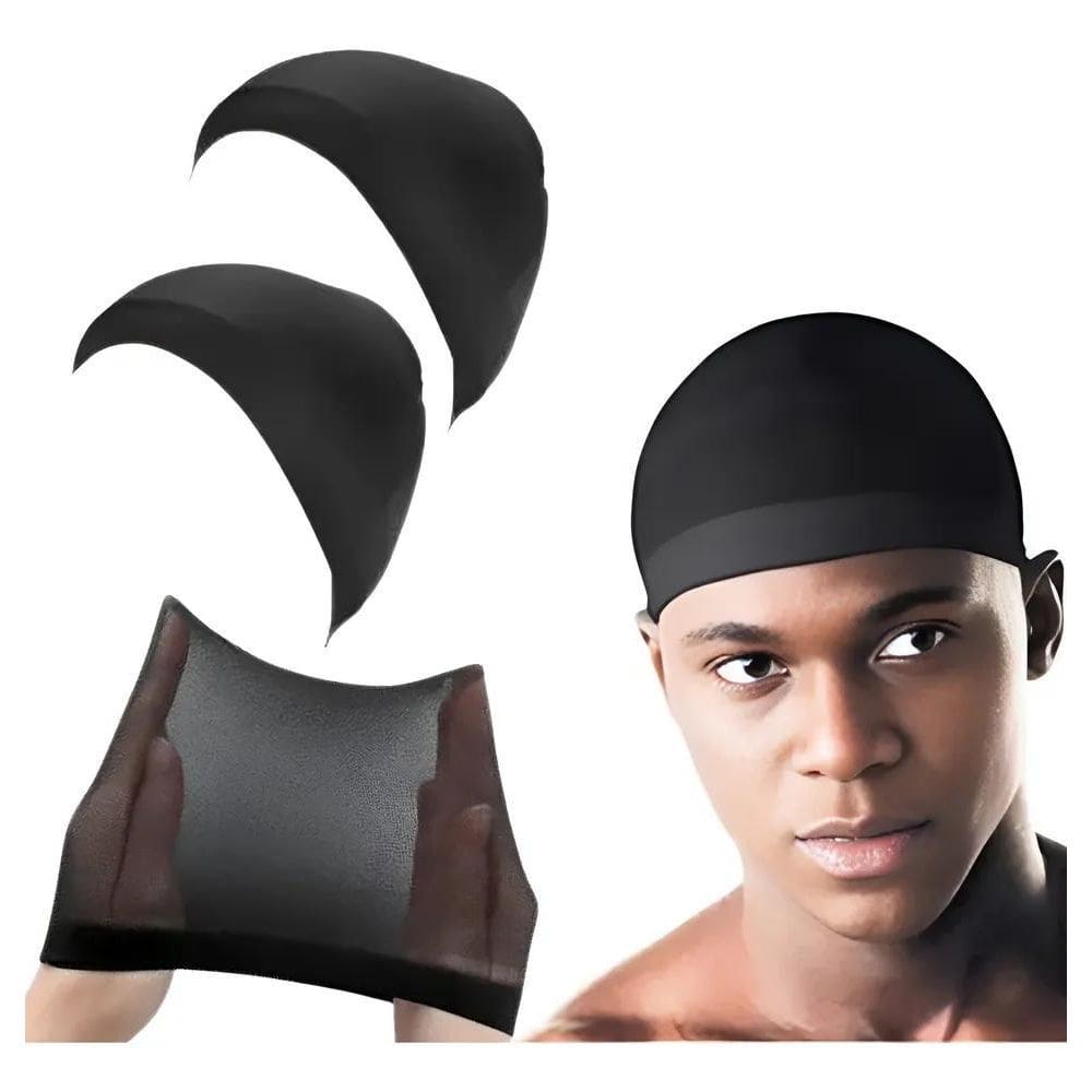 2 Toucas De Pressão Wave Cap Touca De Nero Para Tranças Wig.