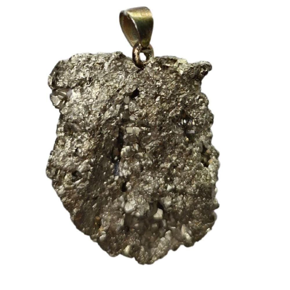 Pingente De Pedra Pirita Bruta Natural