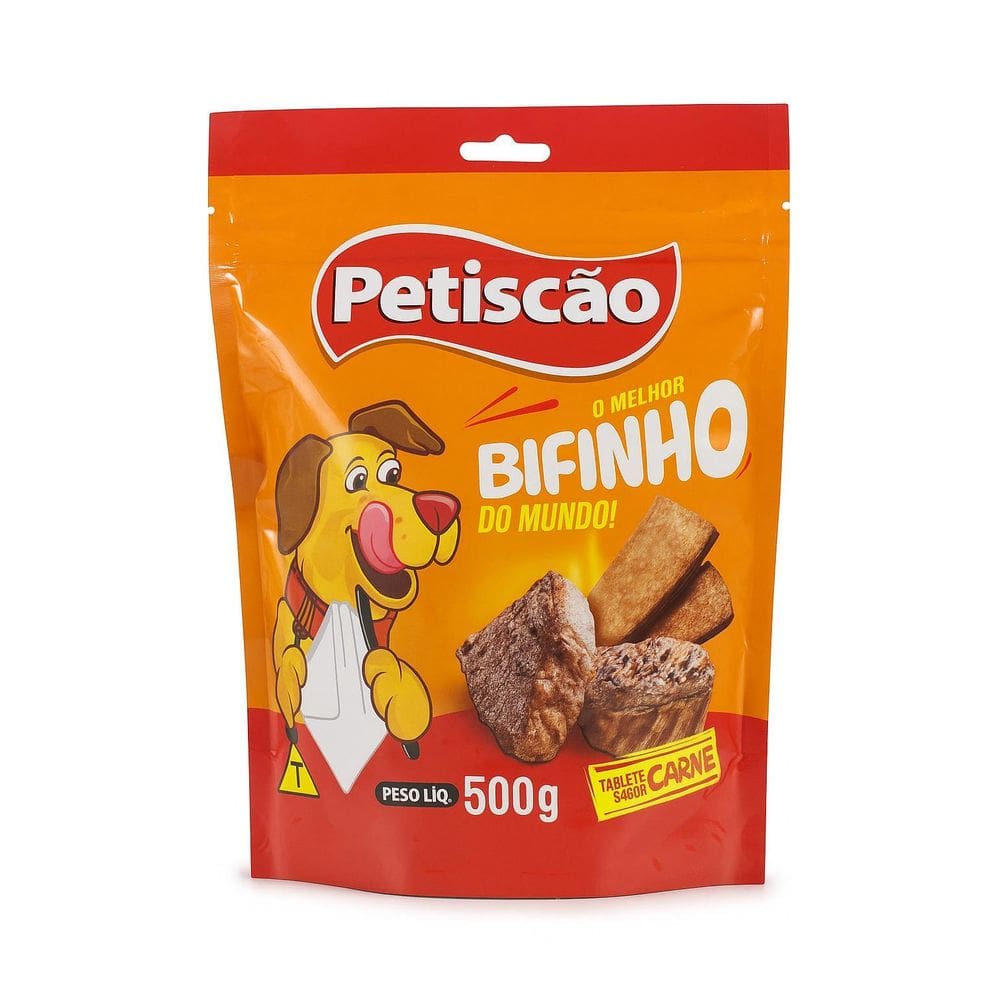 Petisco Para Cachorro Petiscão Bifinho Carne 500G