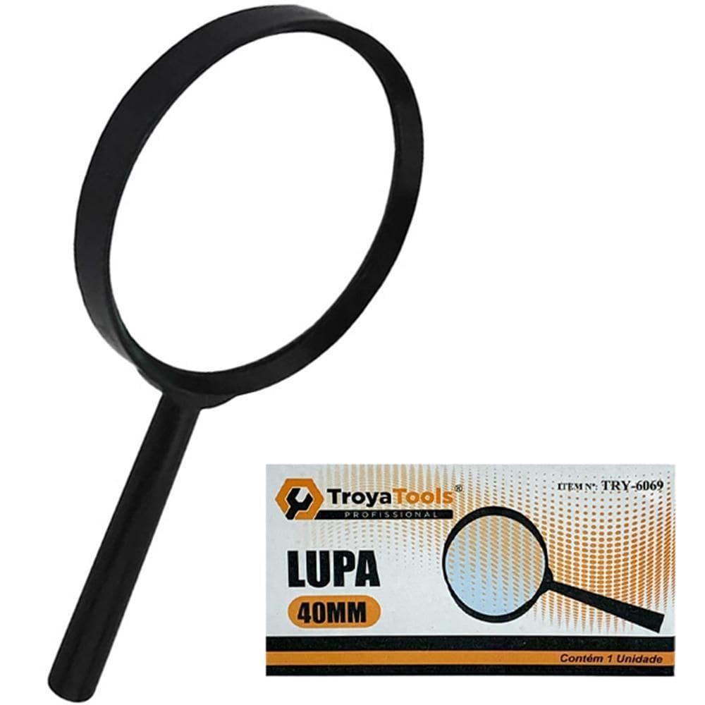 Lupa Com Lente De Vidro 40Mm