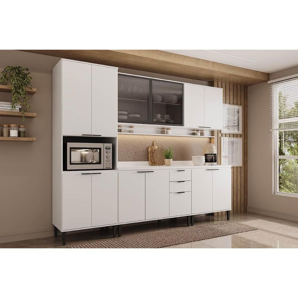 Cozinha Completa Carraro 5 Peças Alpha C5P130 Branco