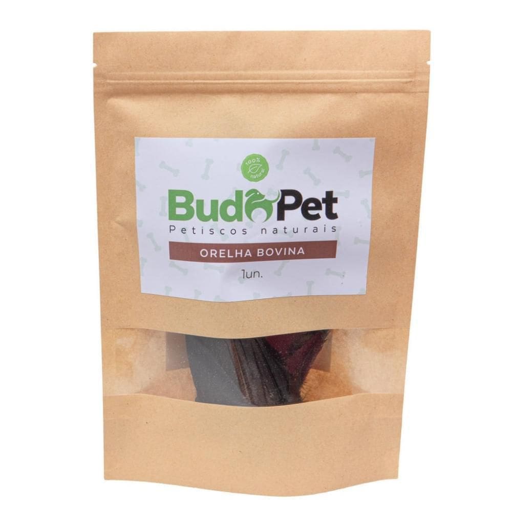 Petisco Natural Para Cachorro Budopet Orelha Bovina