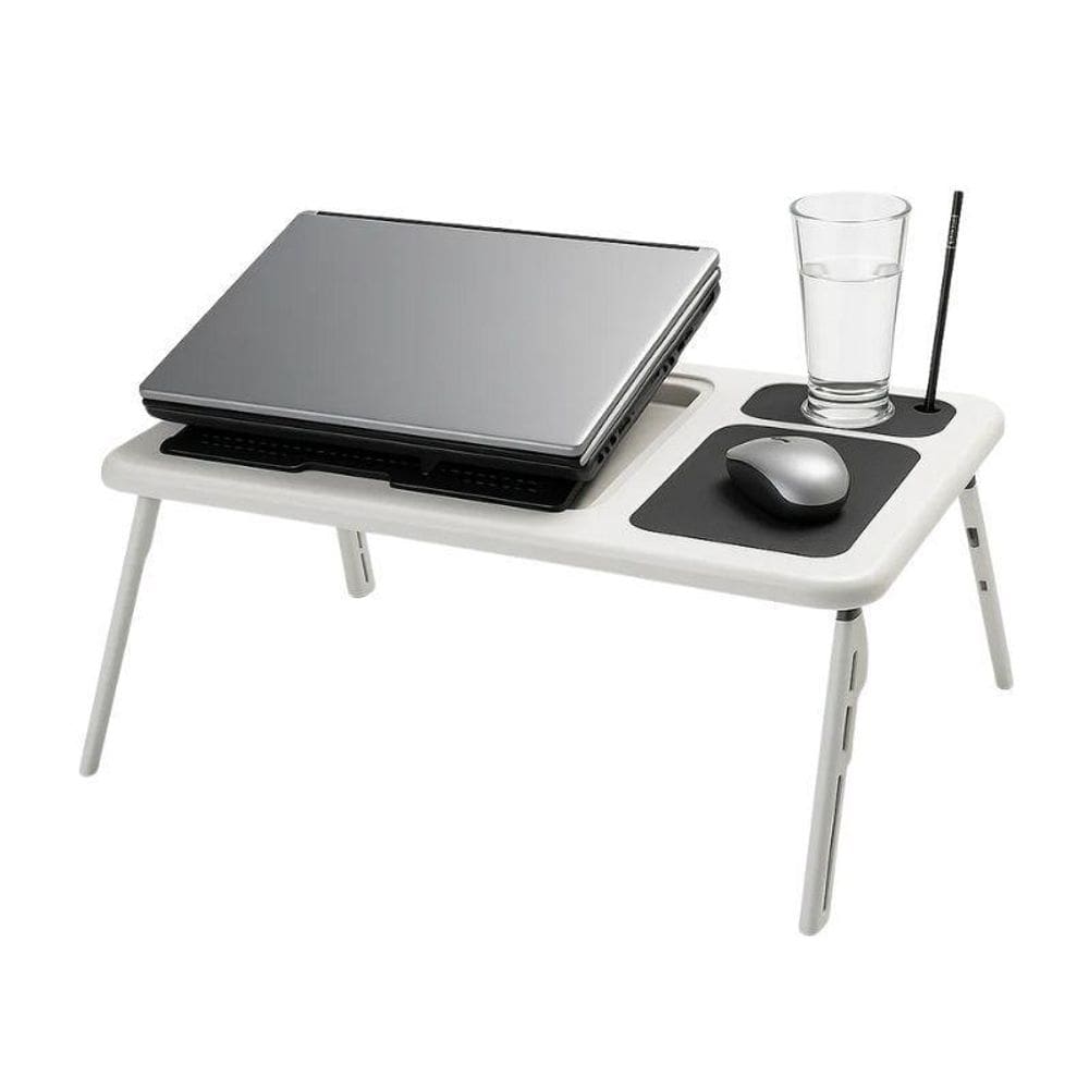 Mesa Notebook Cinza 02 Cooler Altura E Inclinação Ajustáveis