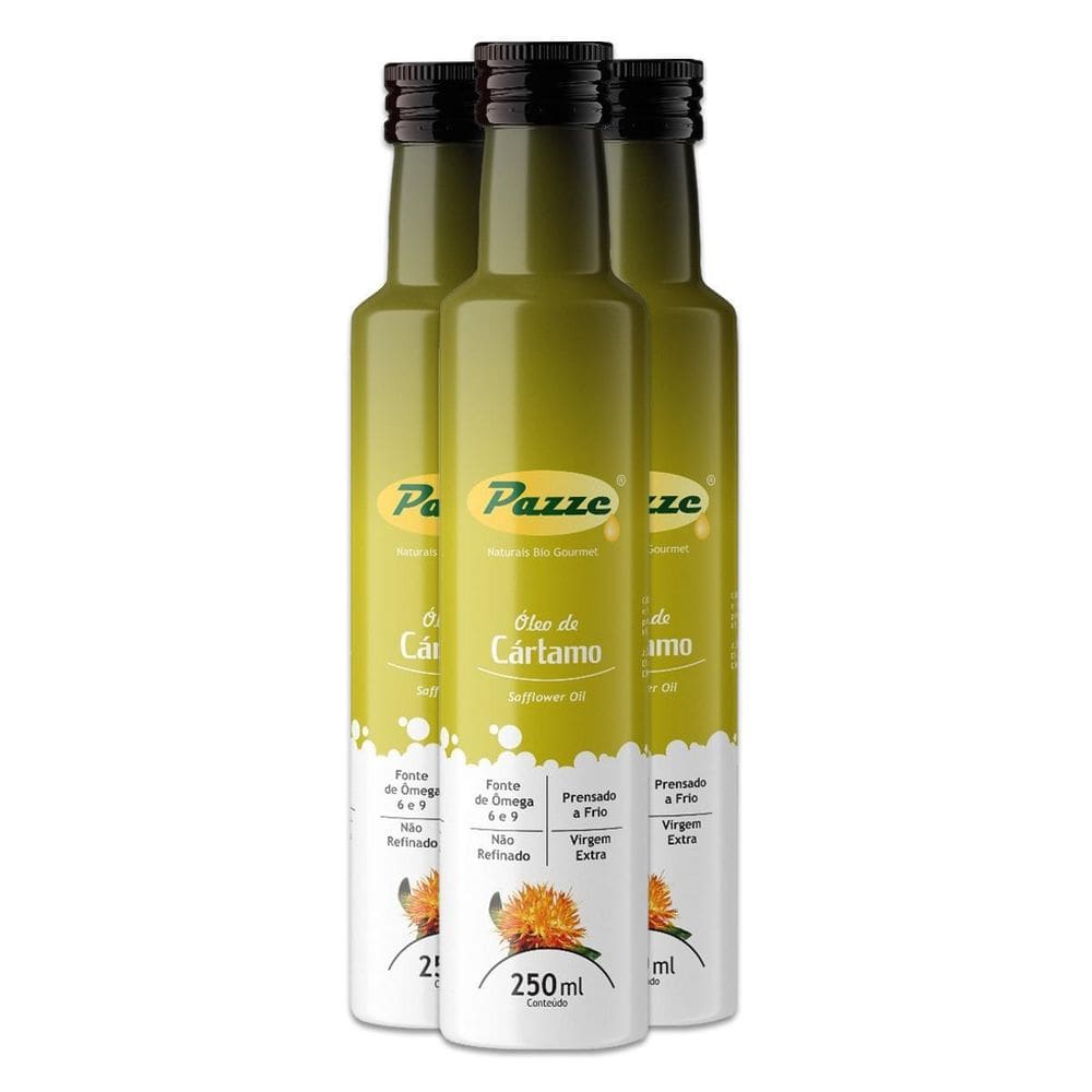 Kit 3 Óleo De Cártamo Extra Virgem Pazze 250Ml