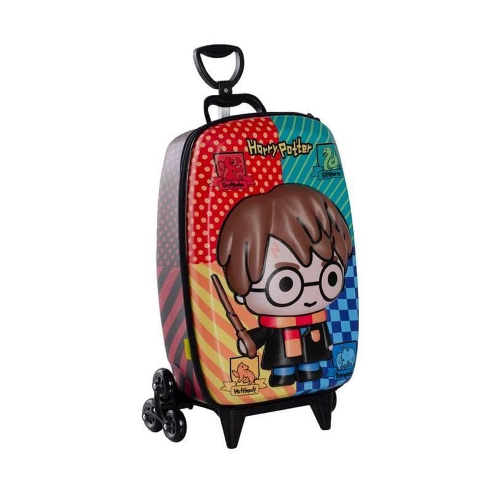 Mala De Viagem Infantil Com Rodinha Harry Potter Casas 3D