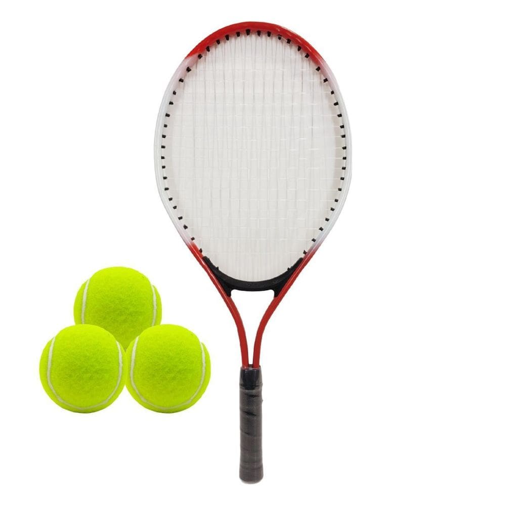 Kit Esportivo Raquete Tênis Quadra Vermelho + Bolsa + 3