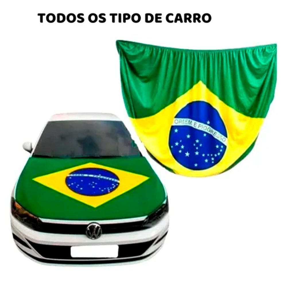 Bandeira Do Brasil Oficial Top Para Capô De Carro 100X100
