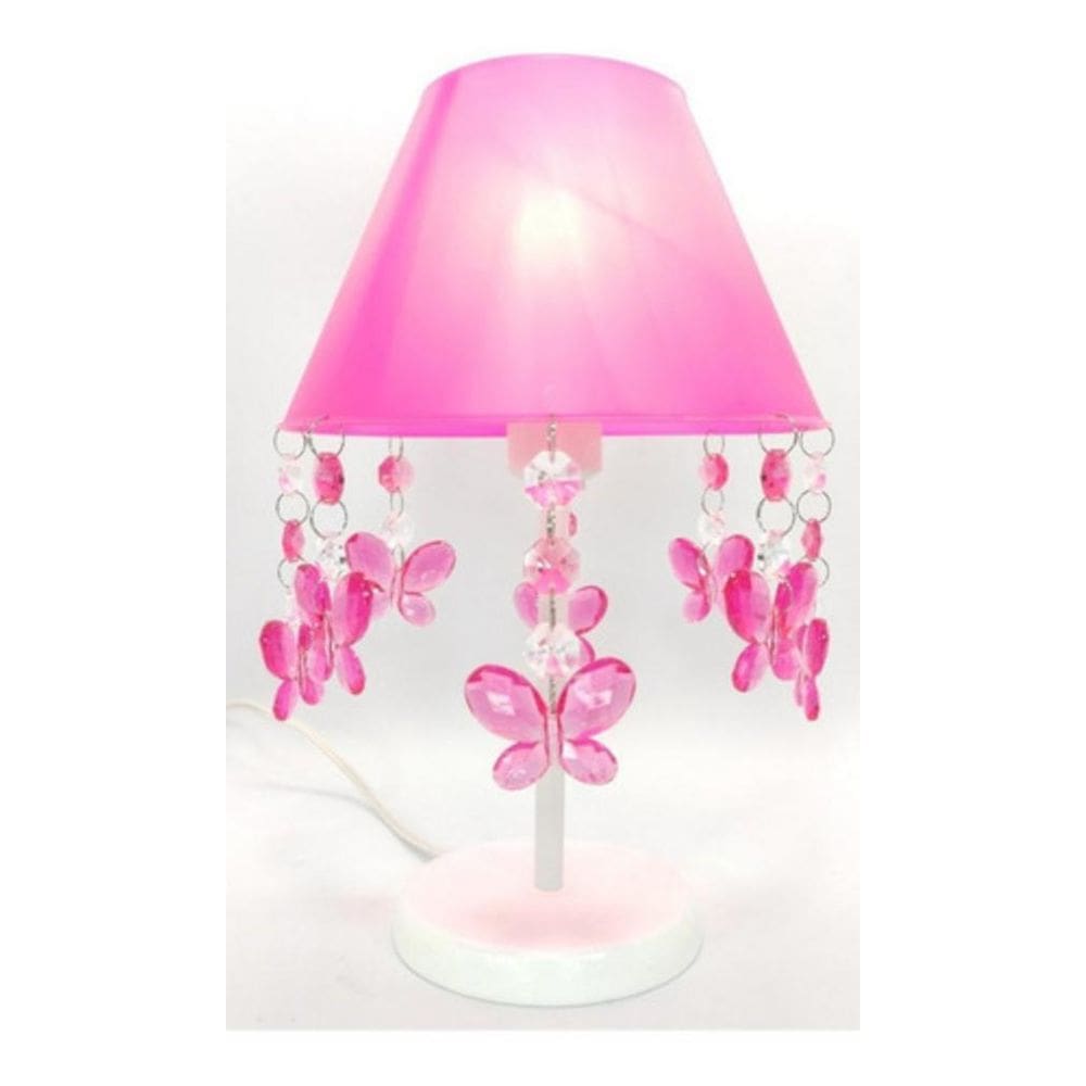 Lustre Infantil Quarto Menina Bebê Borboletas 25cm - Abajur