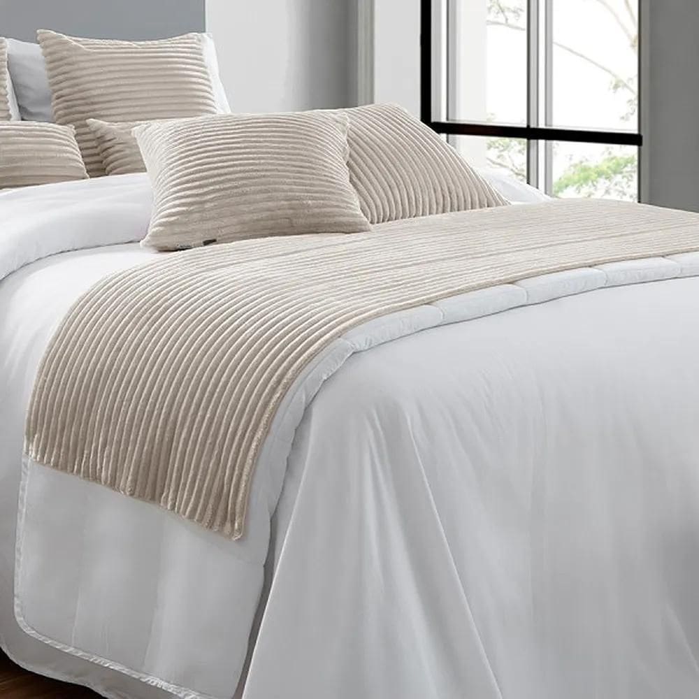 Peseira Flannel Queen - Adomes Bege