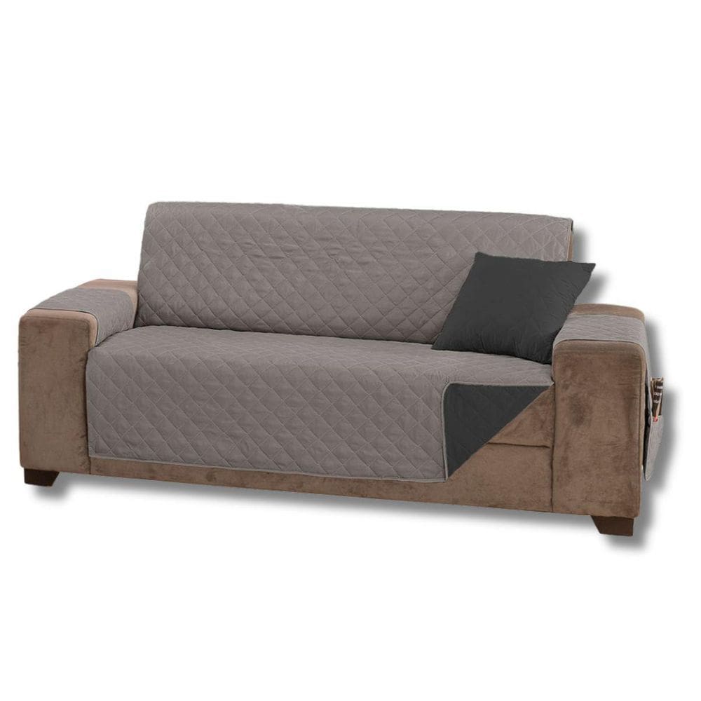 Capa Protetora Sofá King 4 Lugares Manu Matelado Dupla Face