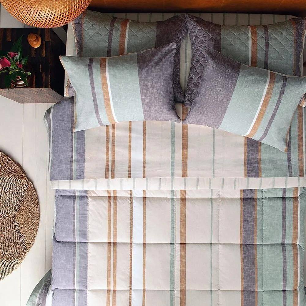 Jogo De Cama Casal Estampado 160 Fios - Andreza Luan