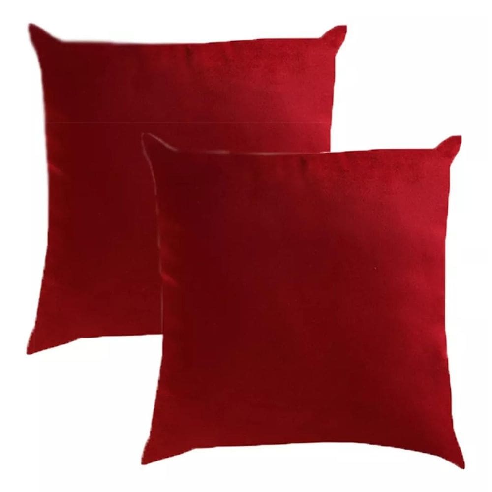 Kit 02 Capas Almofada Suede Veludo Sala