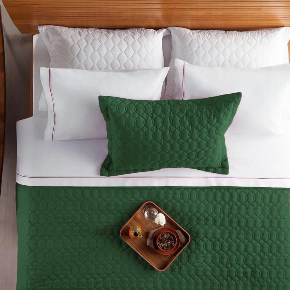 Kit Colcha / Cobre Leito King 180 Fios Prestige Andreza