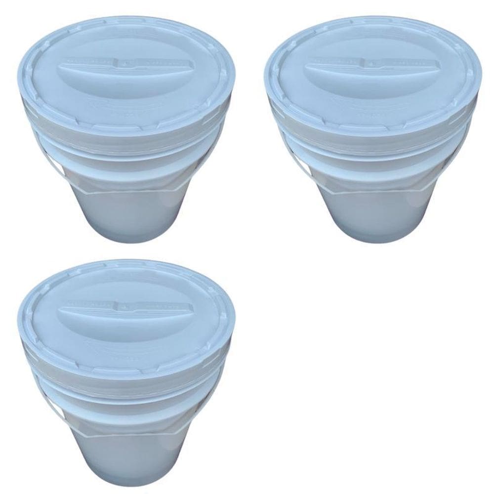 Balde Tampa Rosca Para Uso Culinário - Kit 3 Pçs