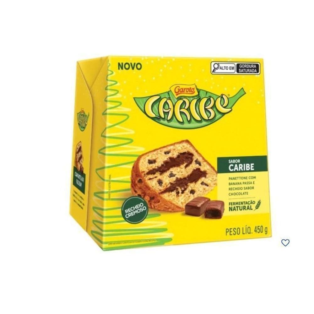 Panetone Garoto Caribe 450G Sabor Único Banana