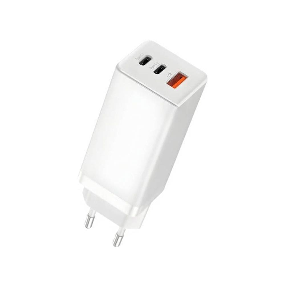 Carregador Ultra Rápido Gan 65W Quick Charger 3 Portas