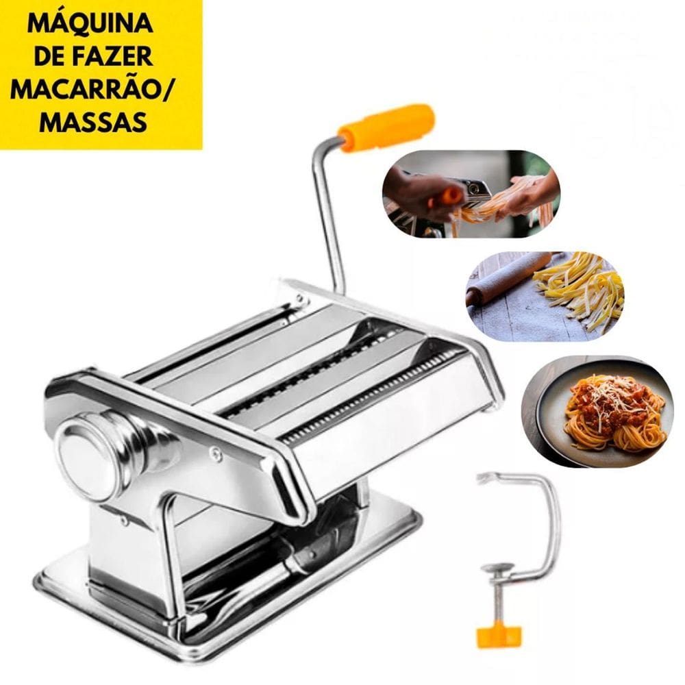 Maquina De Macarrão Massa Lasanha Inox Espaguete