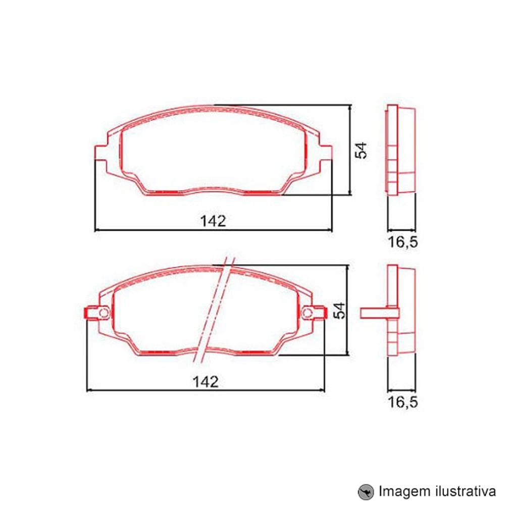 Pastilha de Freio Dianteira Cobalt LT / LTZ 1.8 8V com ABS 12 / ... com alarme sonono  com Anti Ruido