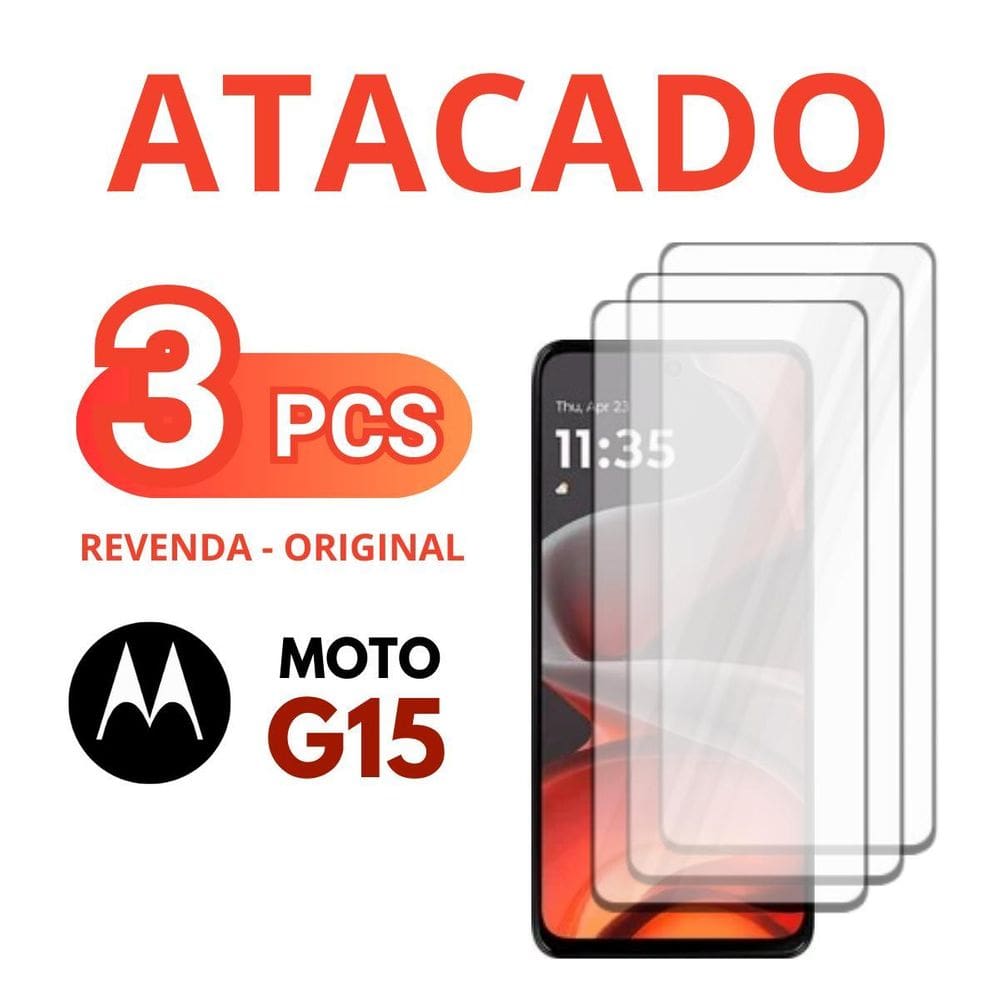 Kit 3 Películas De Vidro 3D Compatível Motorola Moto G15